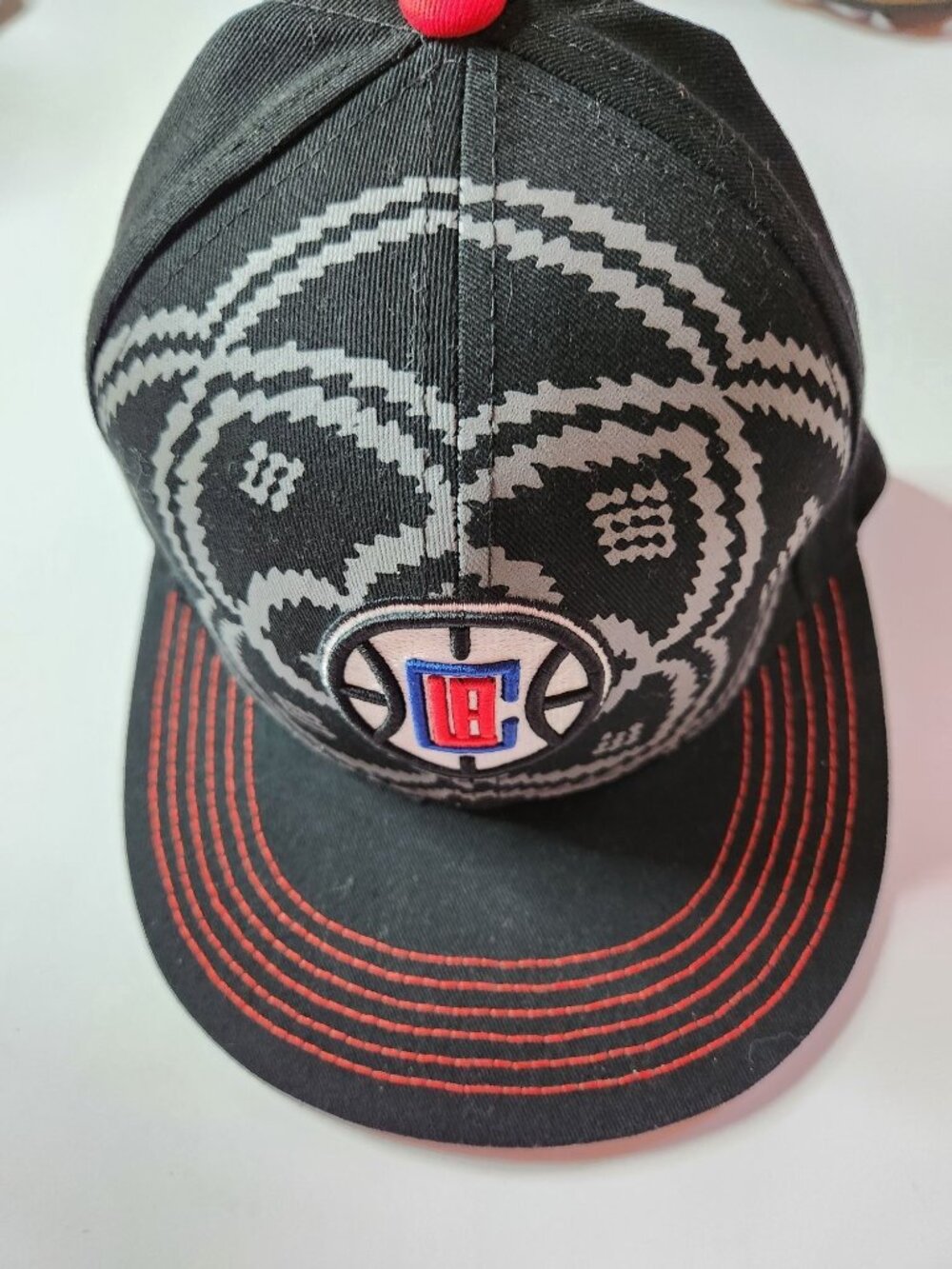 Clippers Cap hat Los Angeles Mitchell & Ness Snapback basketball black red blue